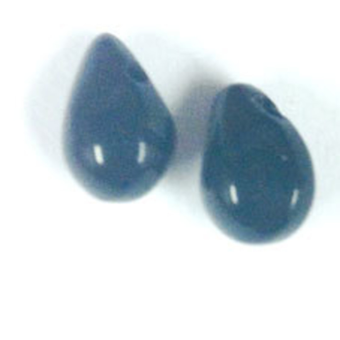 Flattened Tear Drop, 6mm x 10mm: Jet image 0