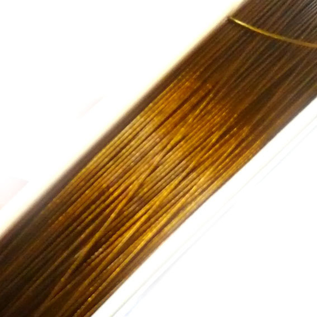 Tigertail Beading Wire: 100m roll - Golden Brown image 0
