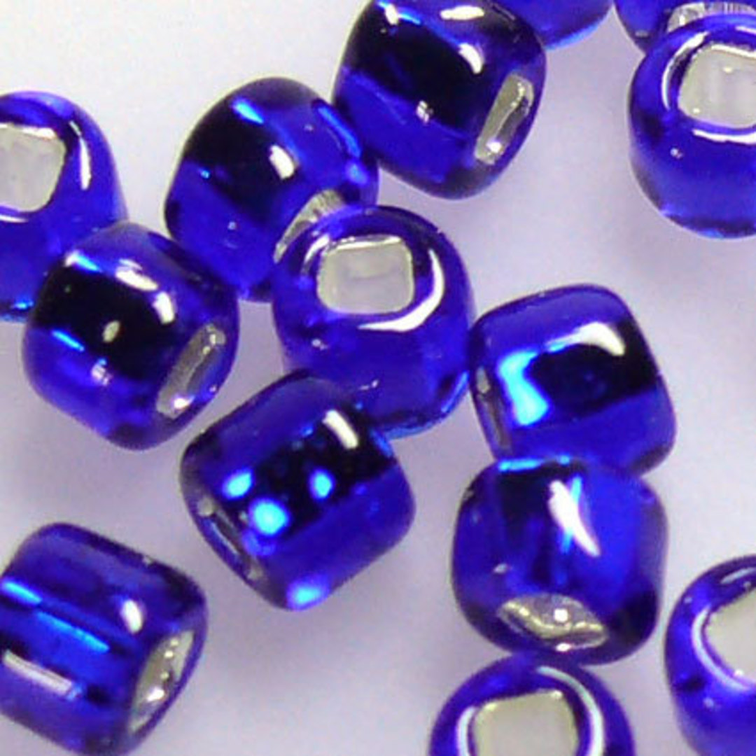 Matsuno size 6 round: 20 - Cobalt, silver lined (7 grams) image 1