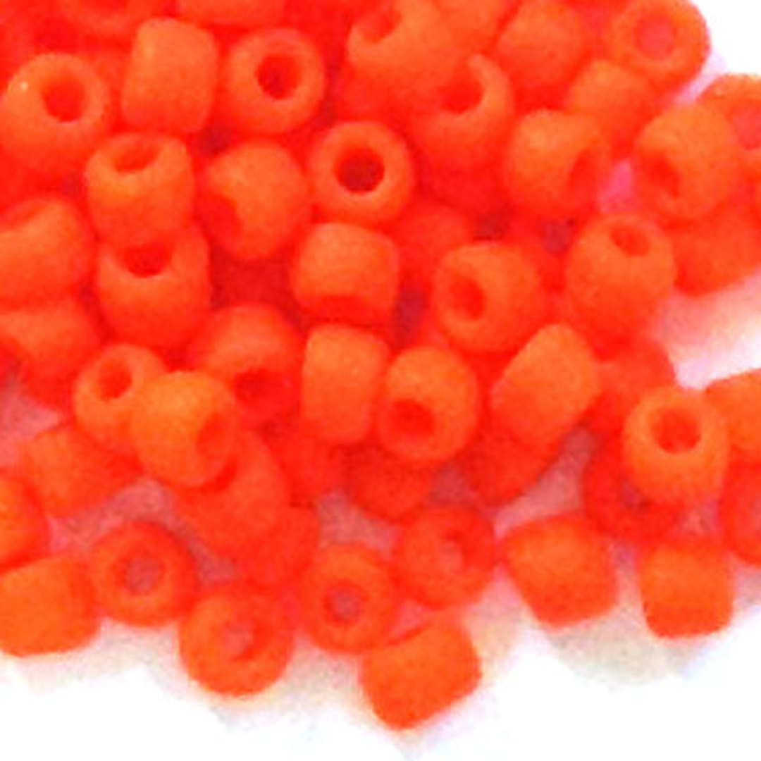Matsuno size 11 round: F406 - Frosted Orange (7 grams) image 0