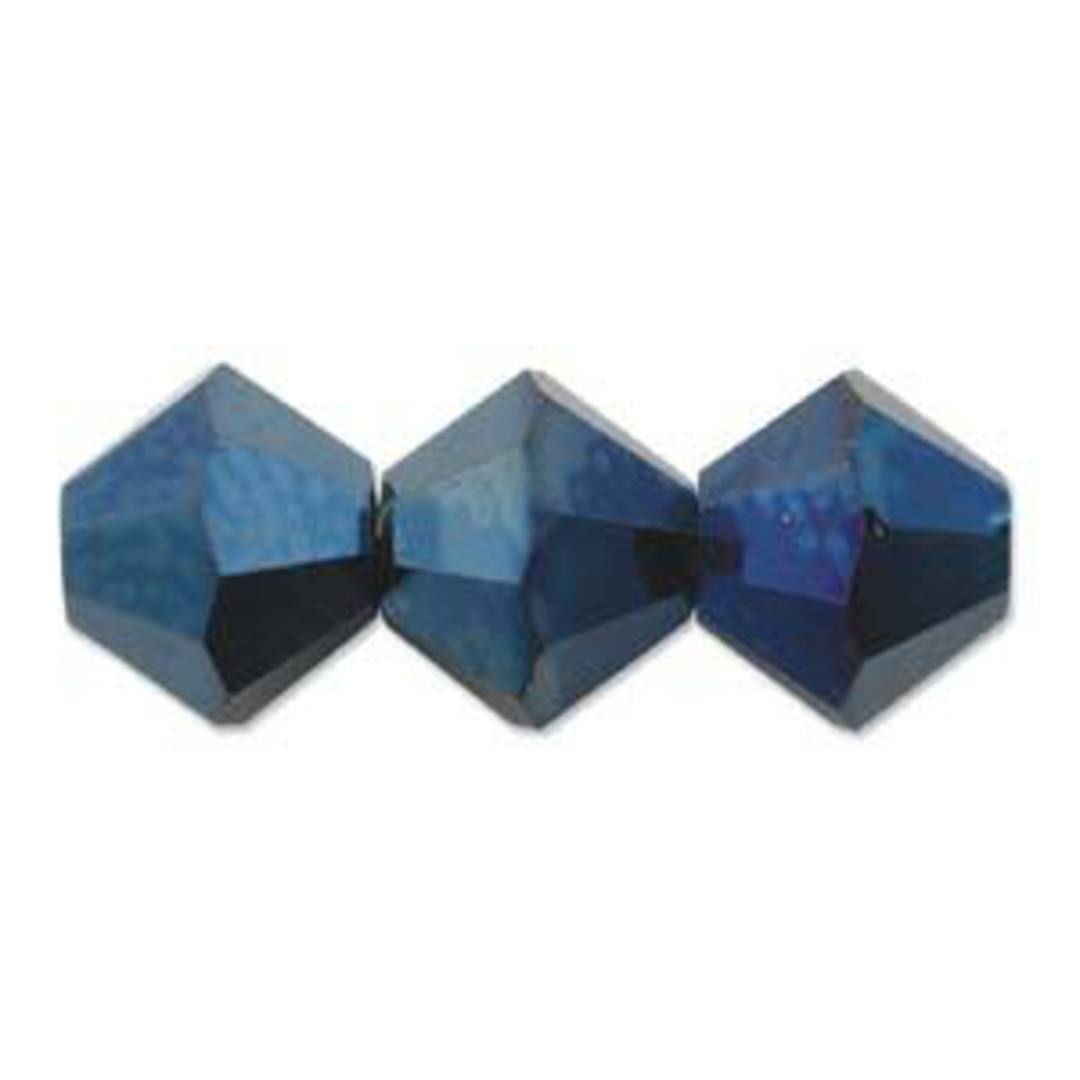 6mm Swarovski Crystal Bicone, Blue Metallic image 0