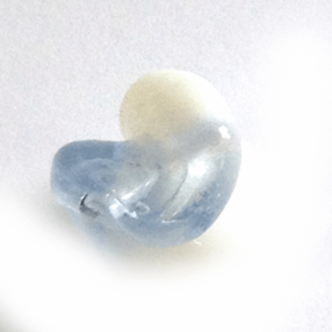 Chinese Lampwork Twist (11mm): Transparent blue and opaque white image 0