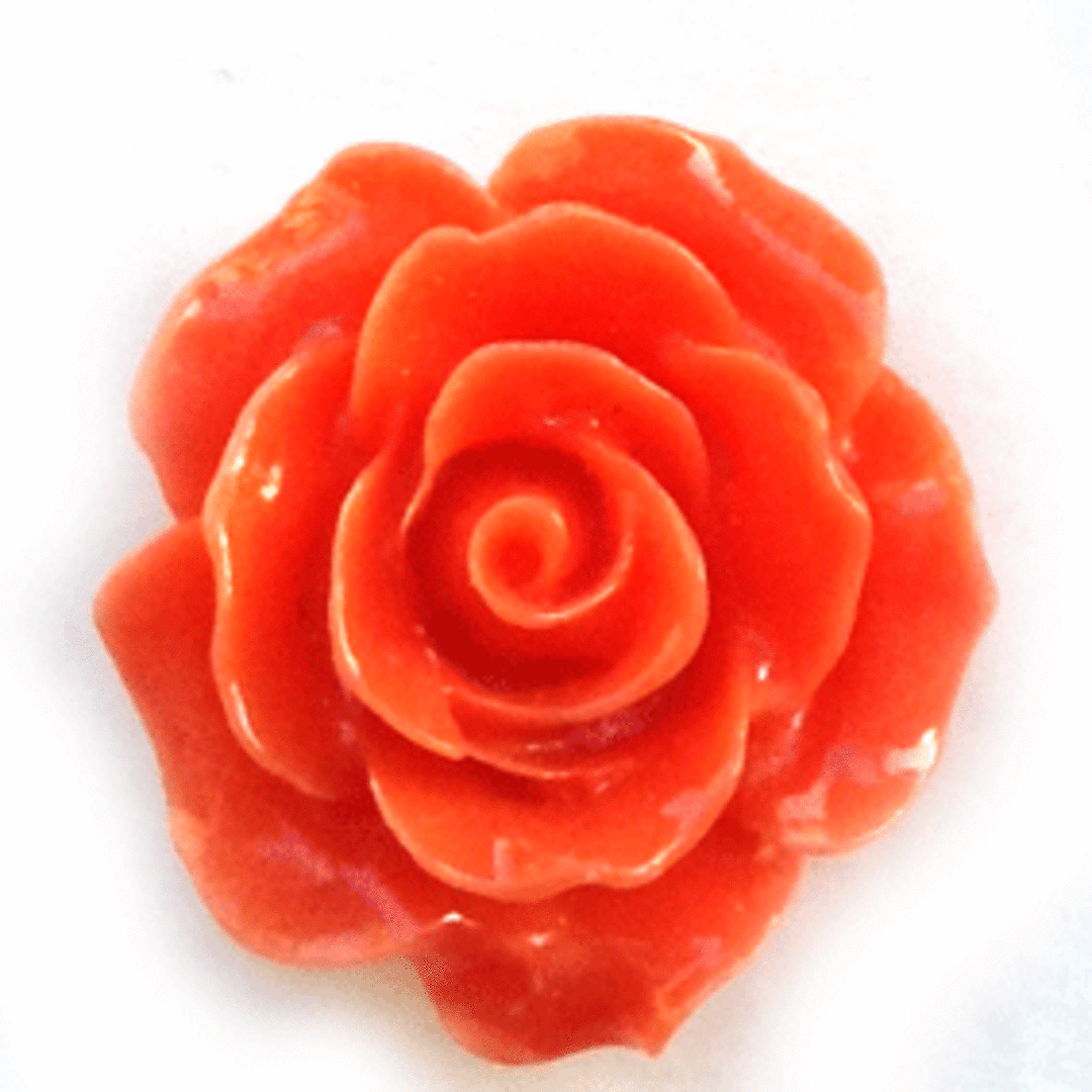 Acrylic Open Rose, 17mm, orange image 0