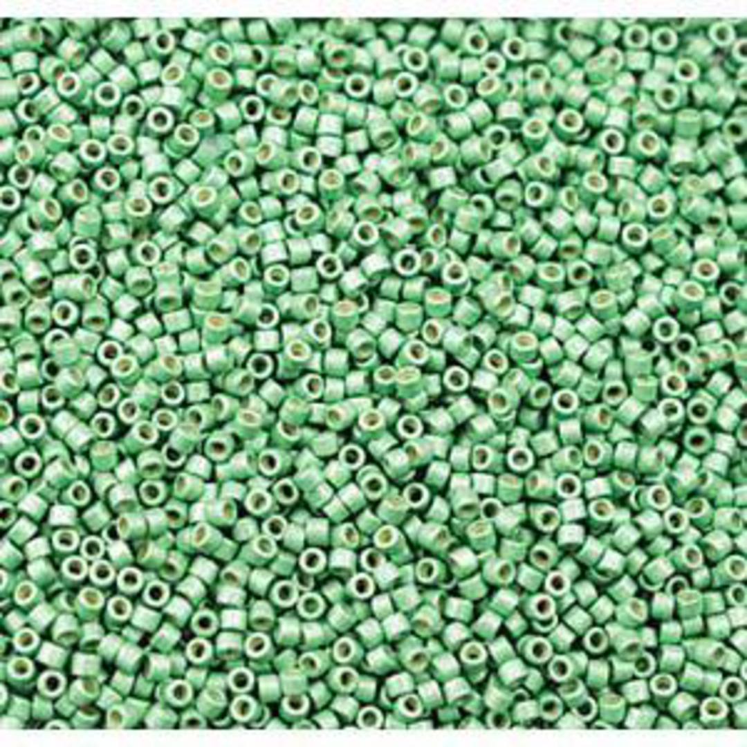 11/0 Miyuki Delica, colour 1844F - Duracoat Galv Matte Dark Mint Green (7.2 grams) image 0