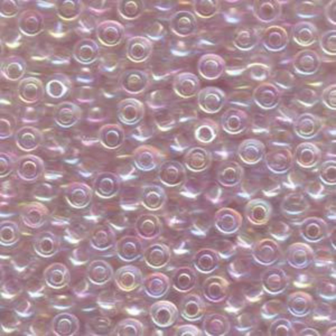 Miyuki size 8 round: 265.M - Pale Pink AB, transparent (7 grams) image 0