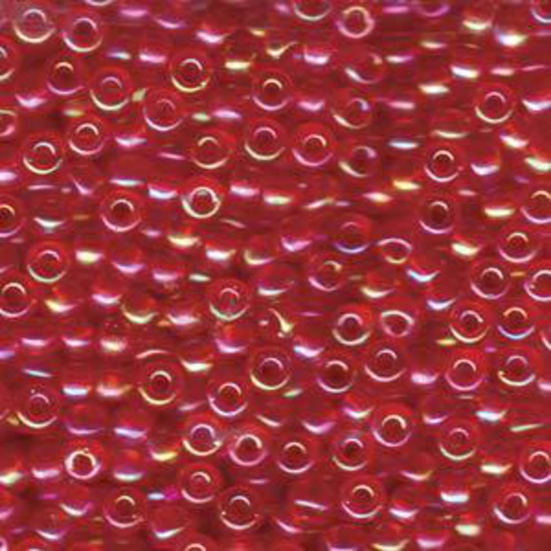 Miyuki size 6 round: 254D - Transparent Dark Red AB (7 grams) image 0