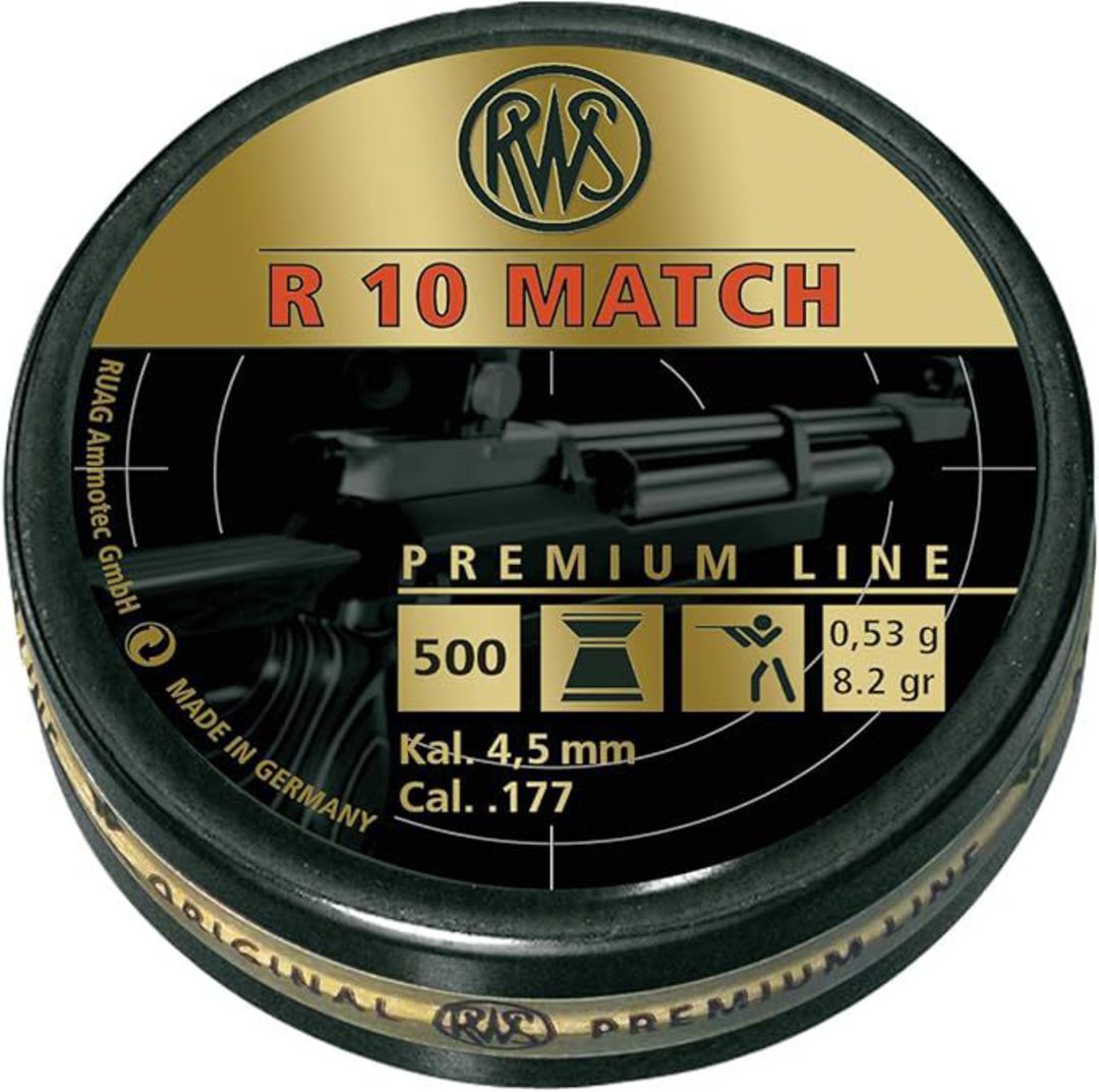 RWS R10 Match .177 Pellets 8.2gr, 4.50mm x500 image 0