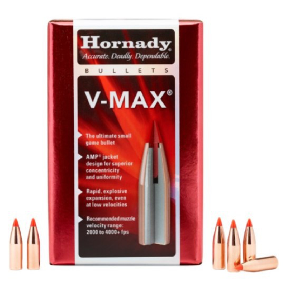 Hornady VMax Varmint 22cal 55gr With Cannelurs 22272 Box of 100 image 0