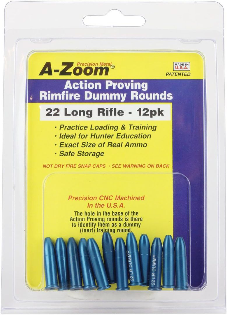 A-Zoom 22lr Action Proving Dummy Rounds 12 pack #12206 image 1