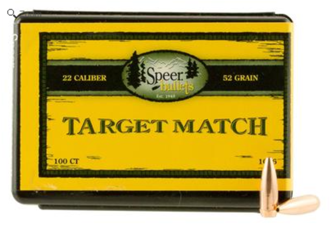 Speer Target Match 22cal 52gr BTHP 1036 image 0