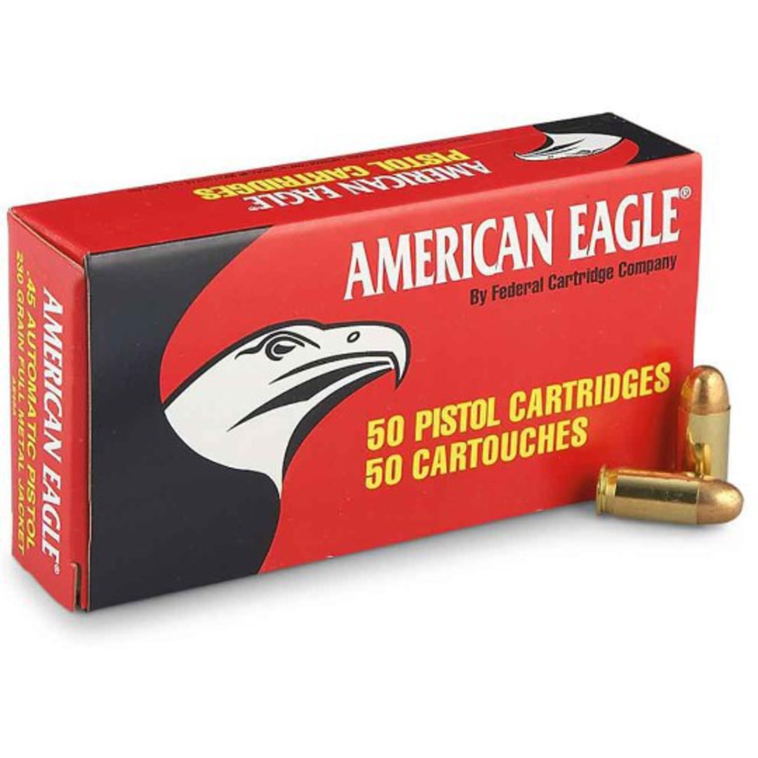 American Eagle 45 ACP 230gr FMJ 50 Rounds #AE45A image 0