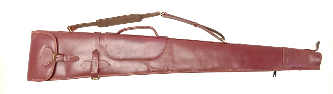 Leather/ Wool Padding UK Style 52" Shotgun Case image 0