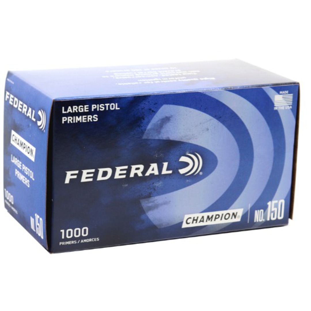 Federal Large Pistol Primers No150 Box of 1000 image 0