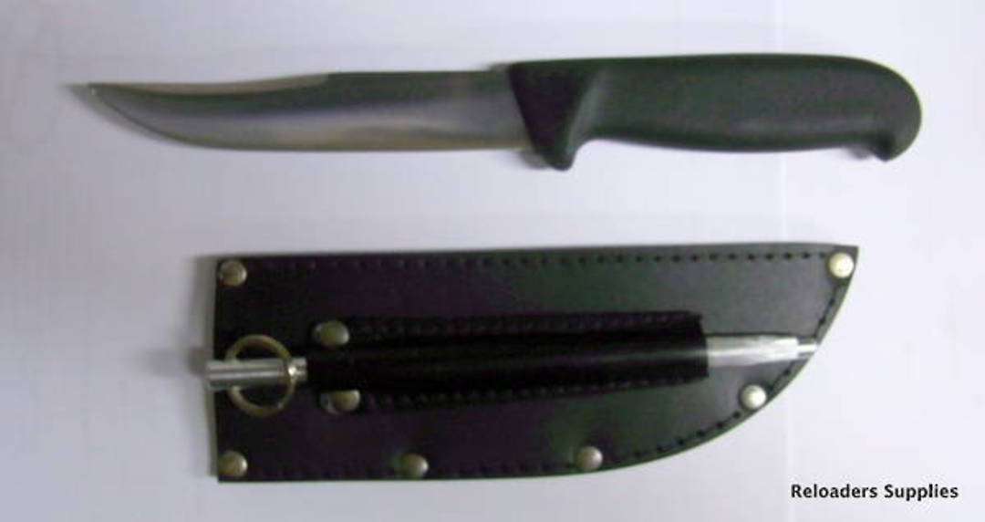 Knifekut 5" Knife, Steel And Scabbard Black #6321 image 0