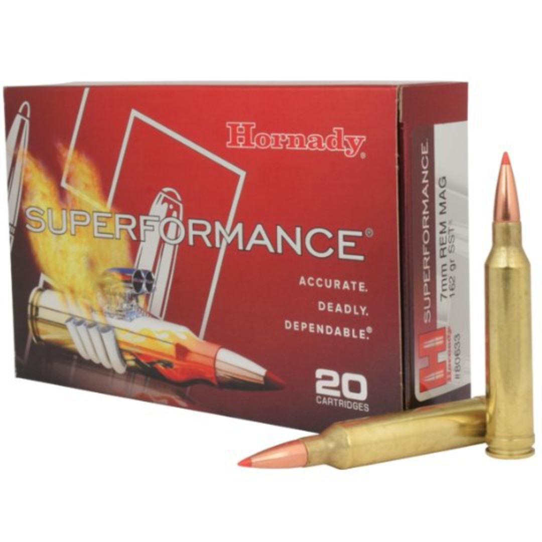 Hornady Superformance 7mm Remington Magnum 162gr SST 20 Rounds image 0