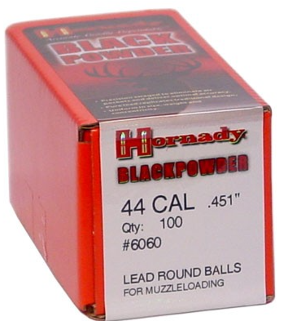 Hornady 44cal .451 Lead Round Balls x100's #6060 image 1