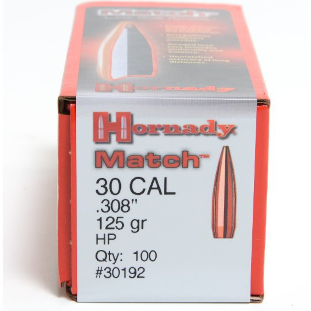 Hornady 30cal 125gr HP Projectiles Box of 100 #30192 image 0