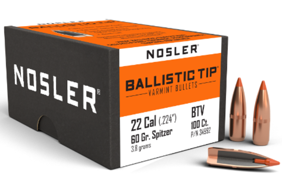 Nosler Ballistic Tip Varmint 22cal 60gr 34992 Box of 100 image 0