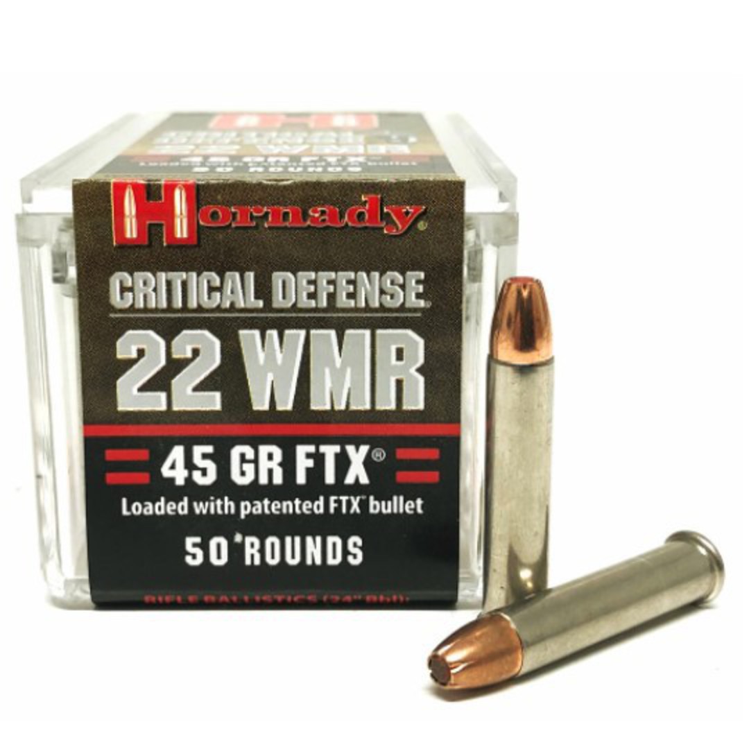 Hornady Critical Defence 22WMR 45gr FTX 50 Rounds image 0