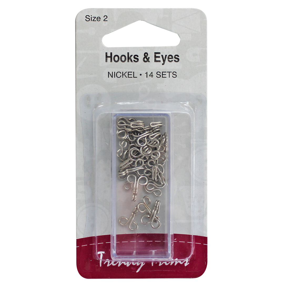 Hook And Eyes Size 0 - Nickel image 0