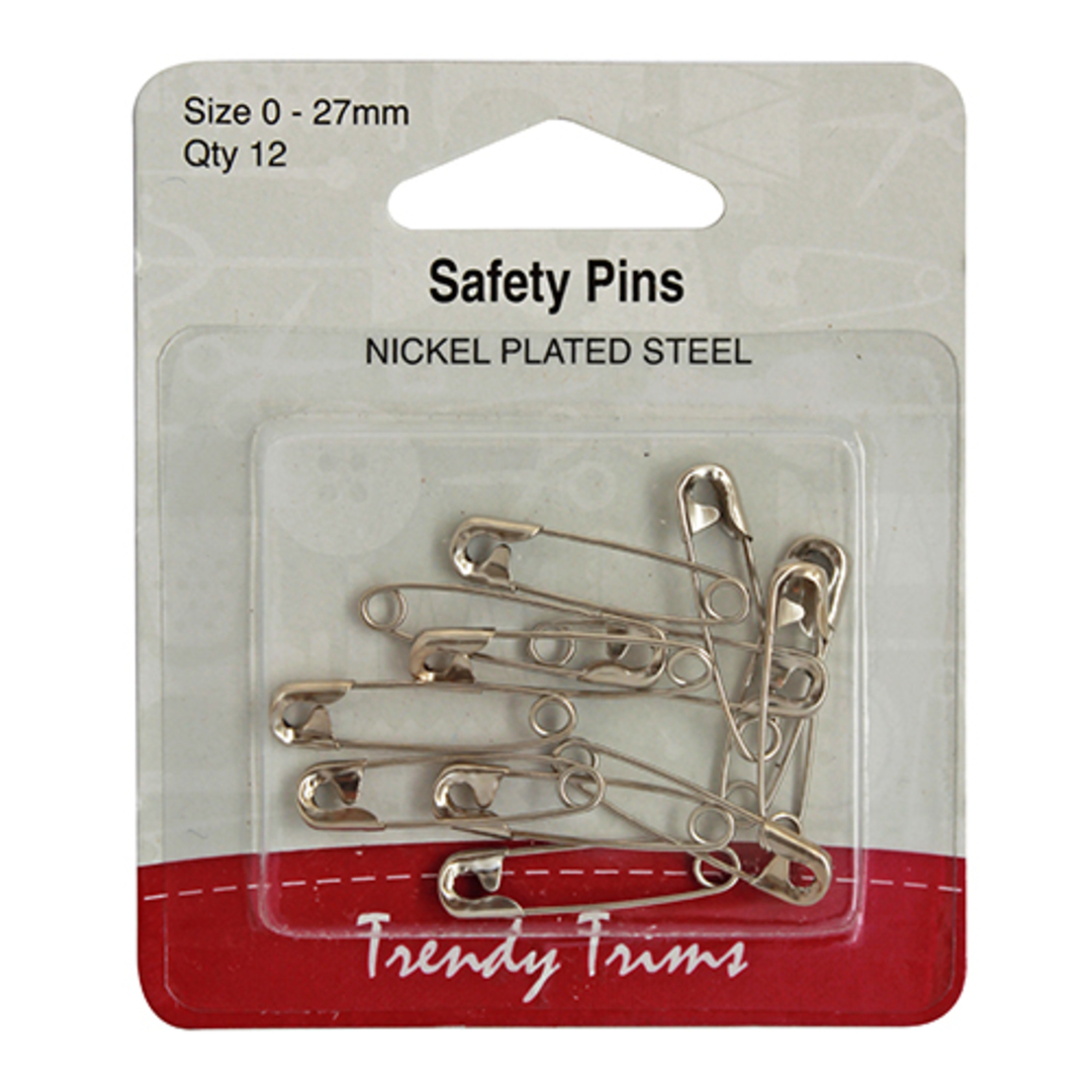 Safety Pins Size 0 - Nickel image 0