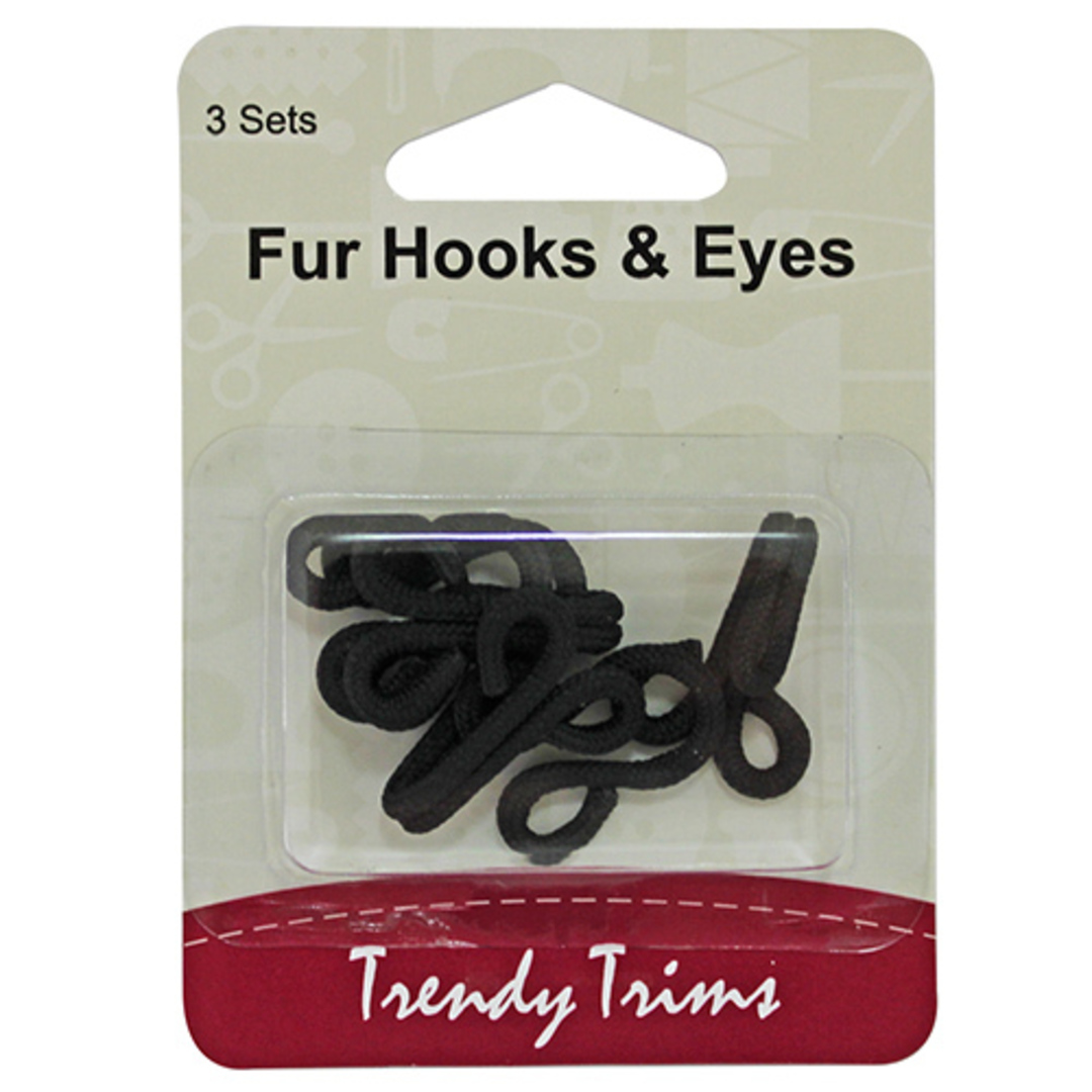Fur Hooks And Eyes - Black image 0