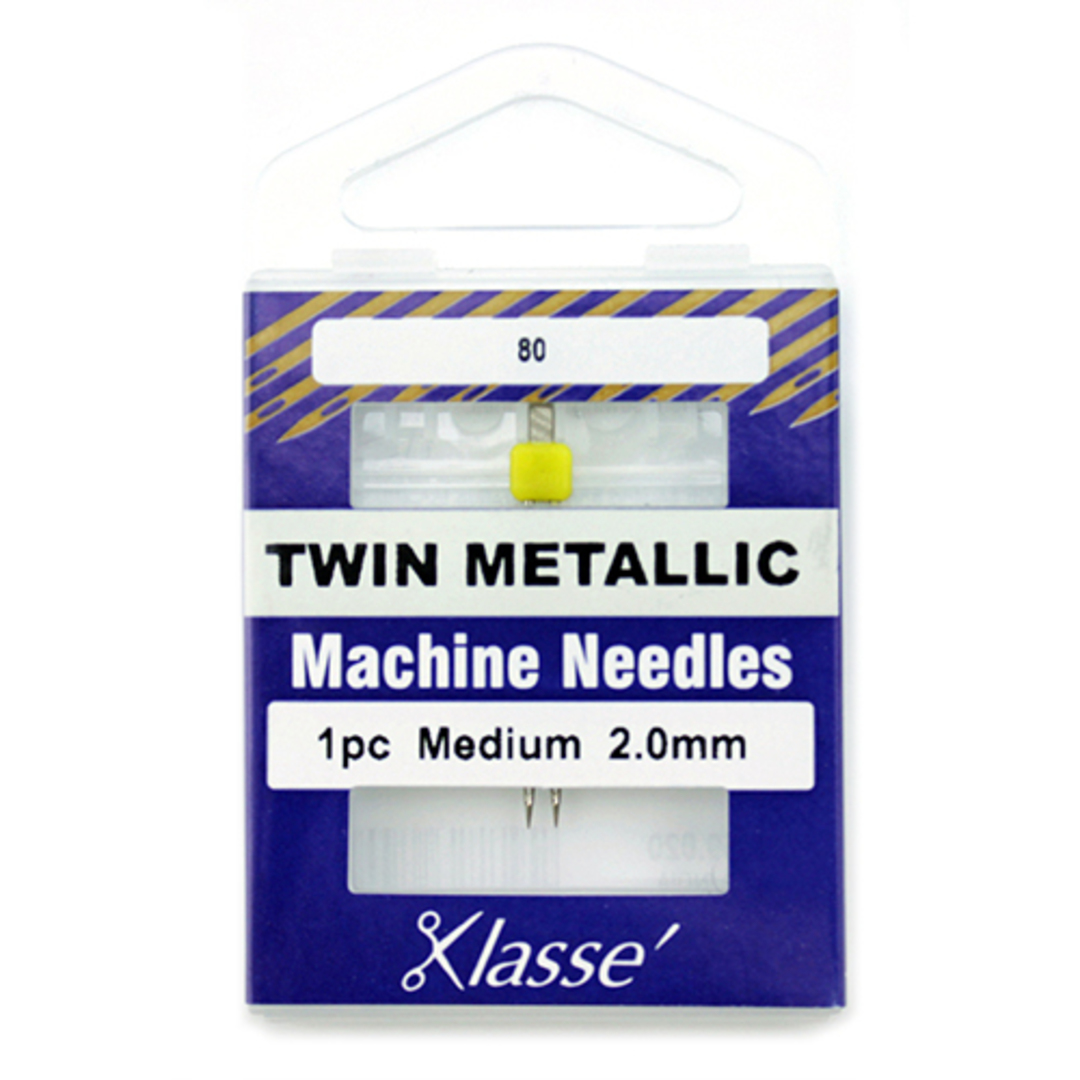 Klasse Machine Needle Twin Metallic image 0