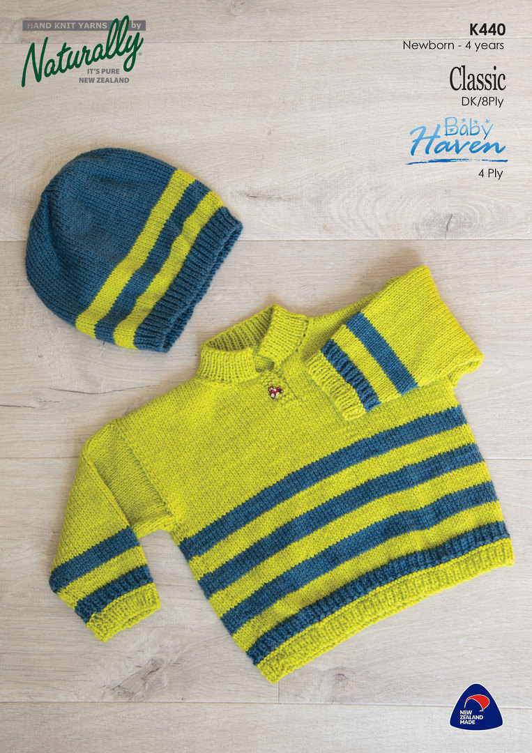 K440 Striped Sweater and Hat image 0