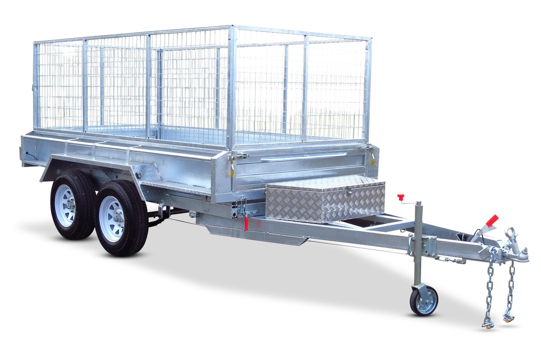 Safari Hydraulic Tipping 10x5 Tandem Axle Box Trailer Incl 900mm Cage ...