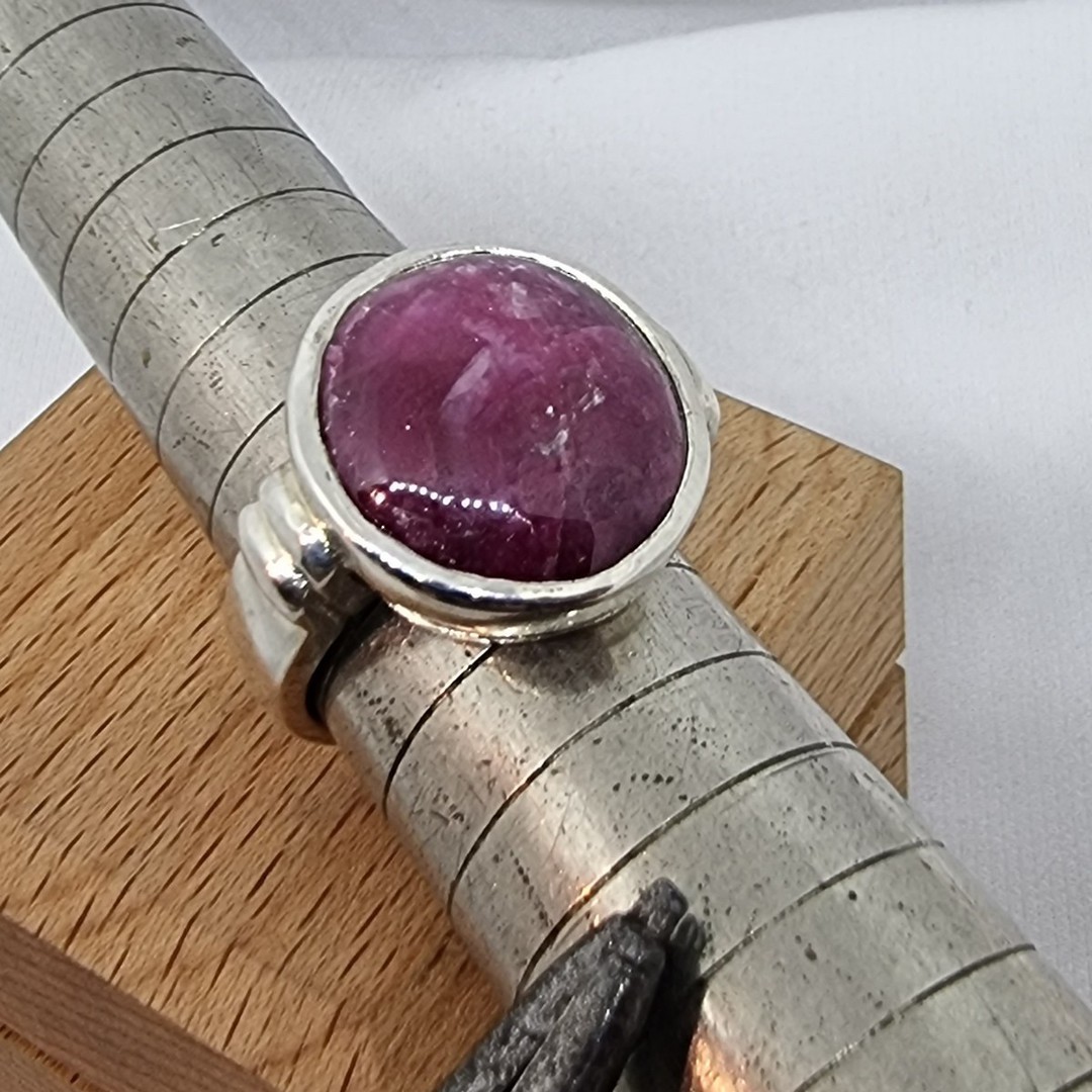 Made in NZ sterling silver ruby ring image 1