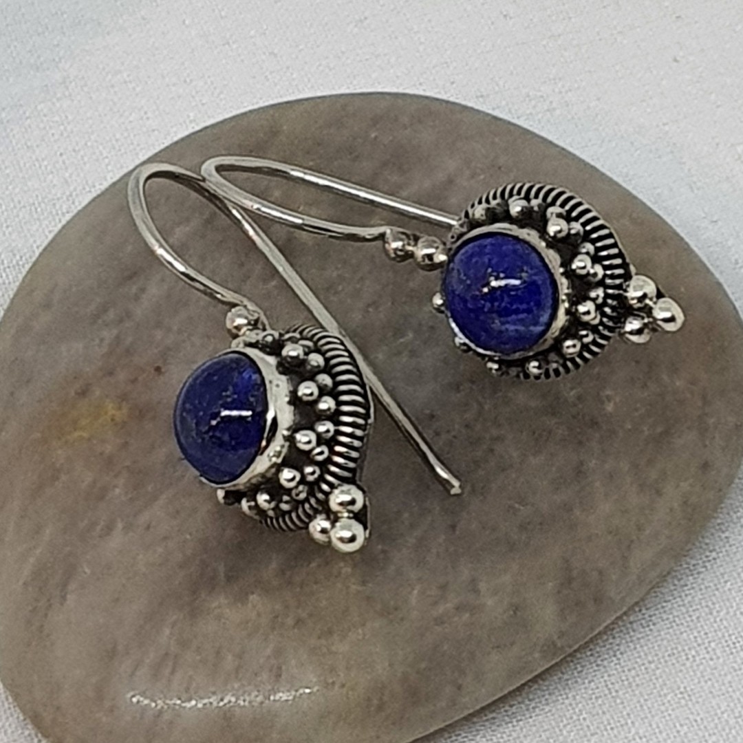 Sterling silver lapis lazuli earrings image 2