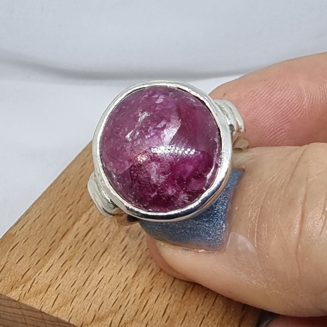 Made in NZ sterling silver ruby ring image 0