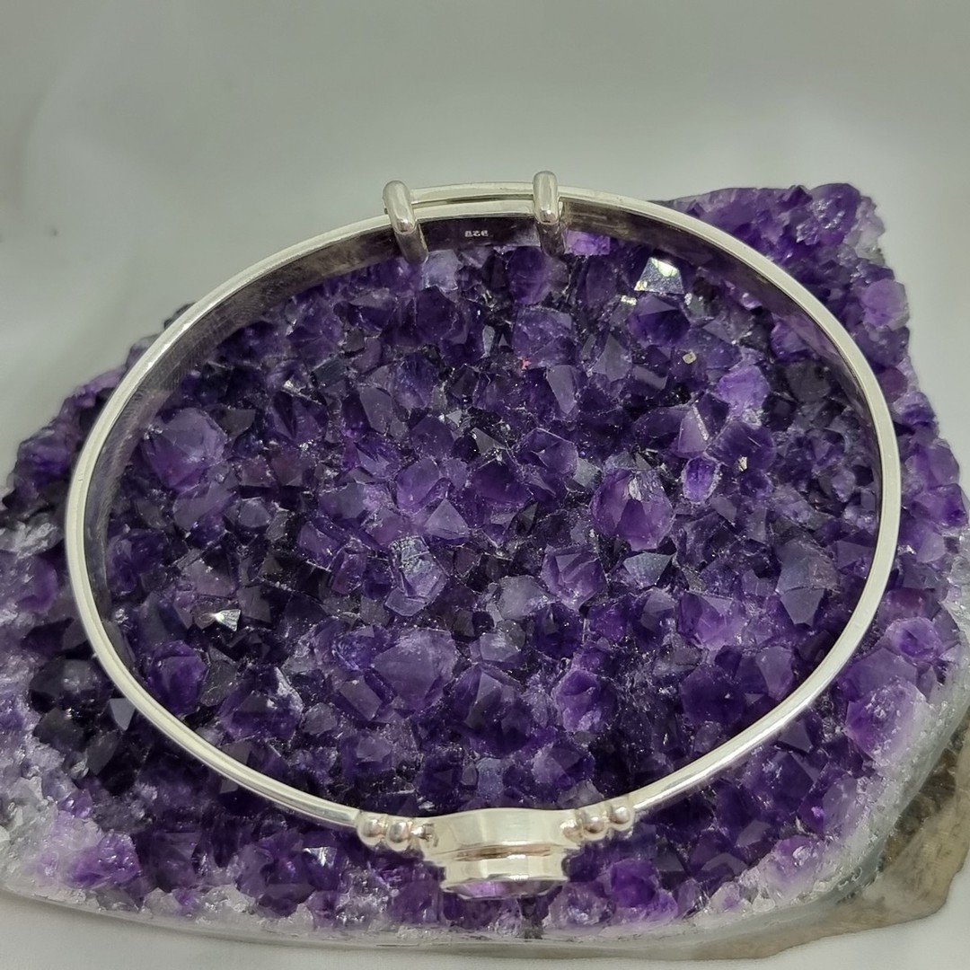 Sparkling purple gemstone bangle image 1