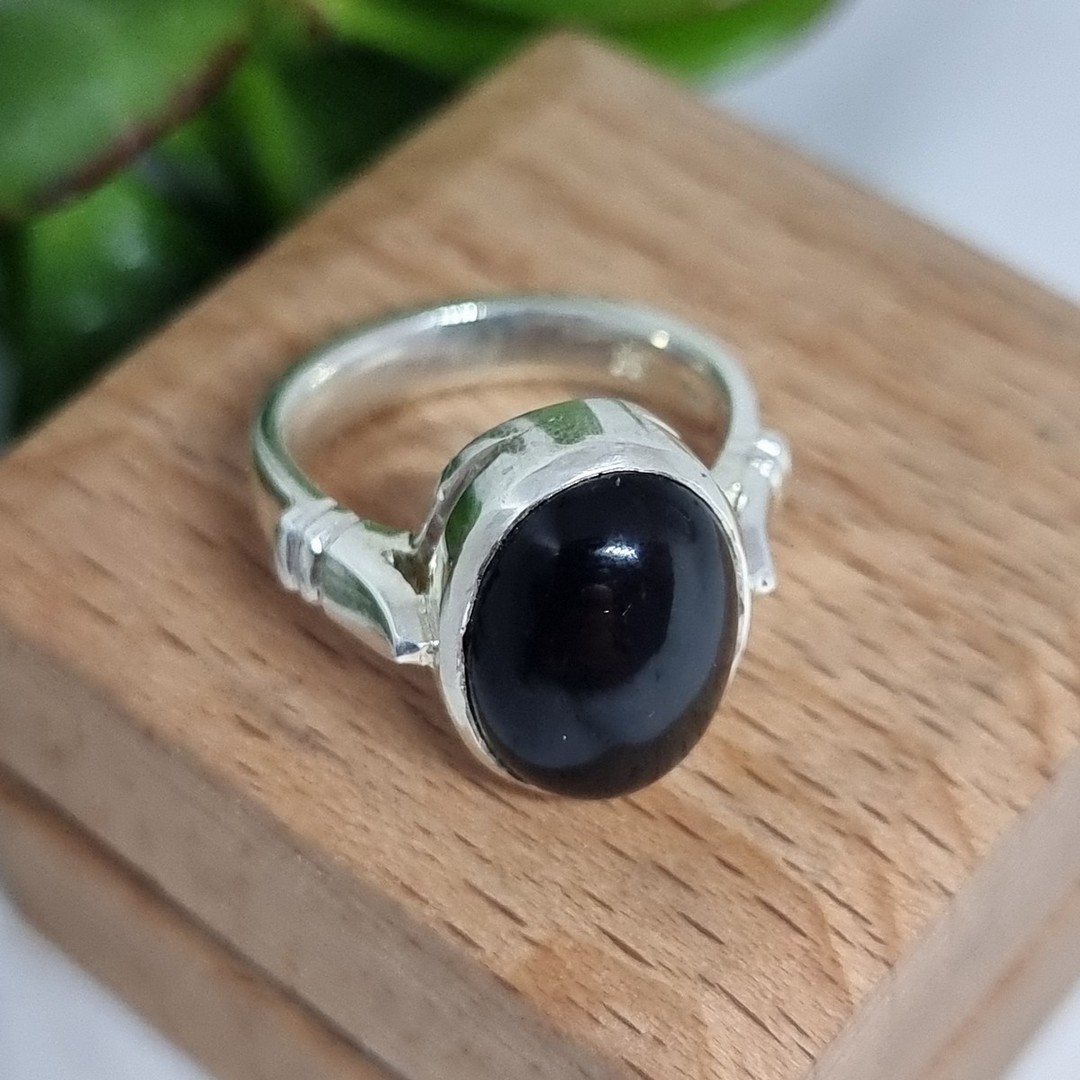 Sterling silver onyx ring - made in NZ image 5