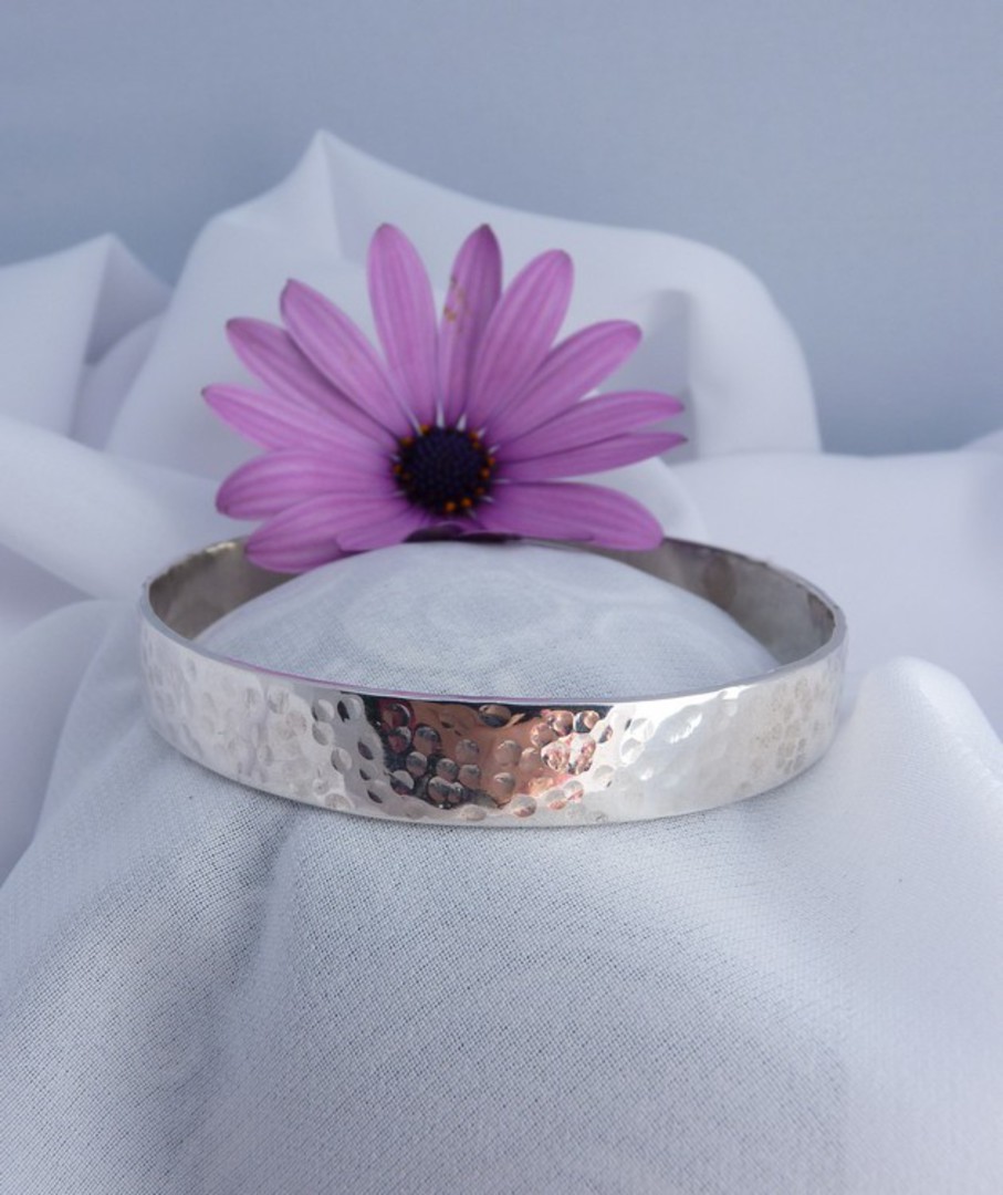Sterling silver bangle - NZ made image 1