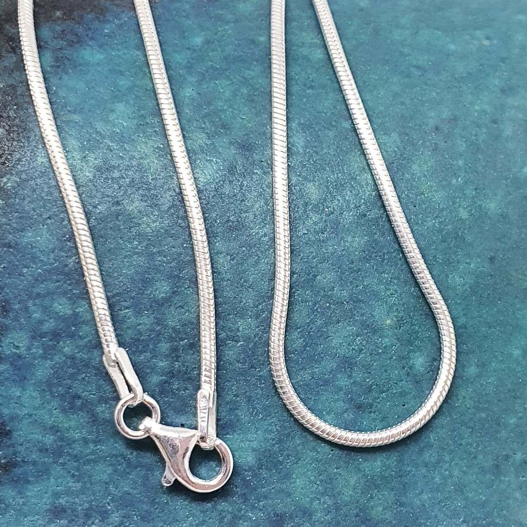 50cms Sterling silver snake chain image 3