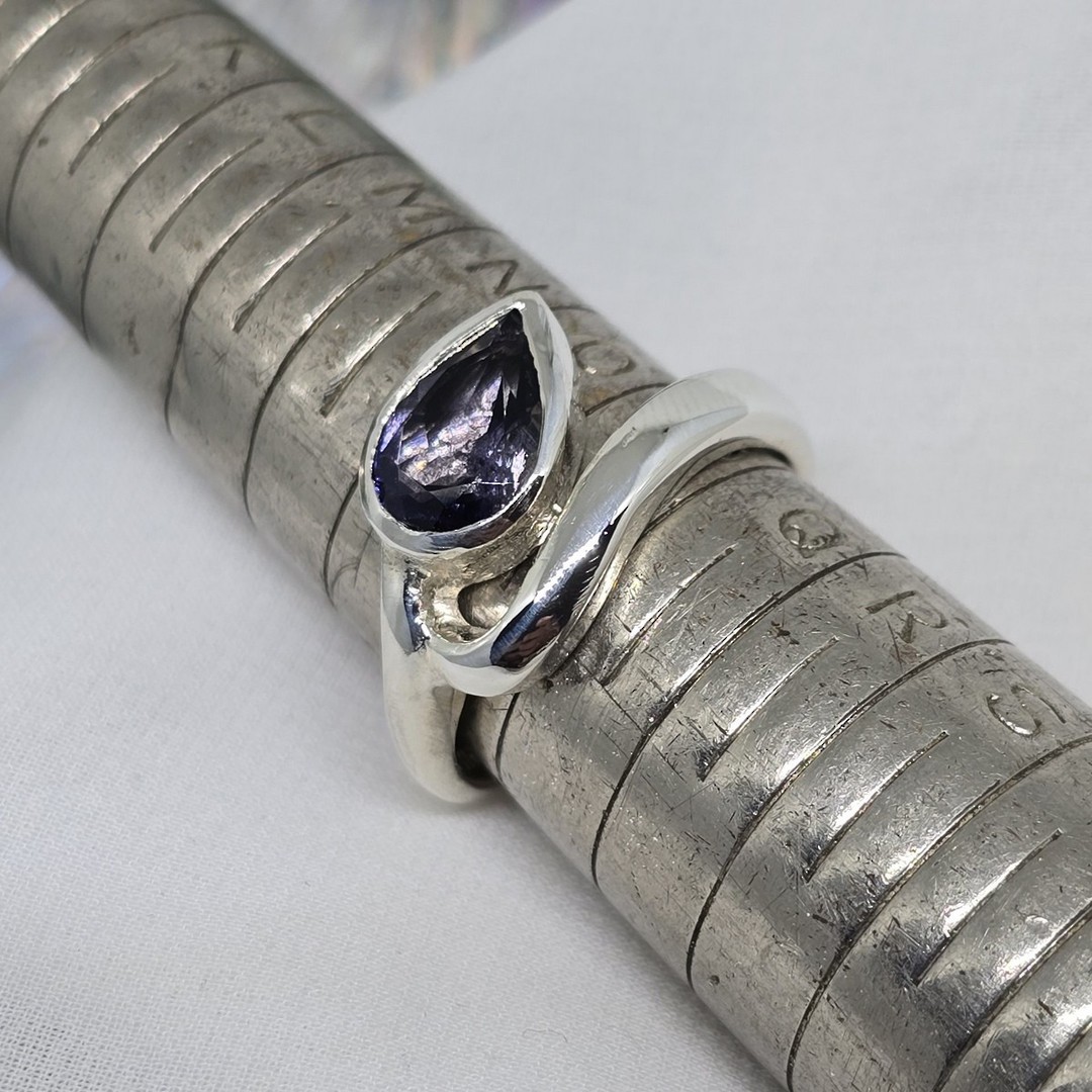 Sterling Silver Ring with Natural Iolite Gemstone image 2