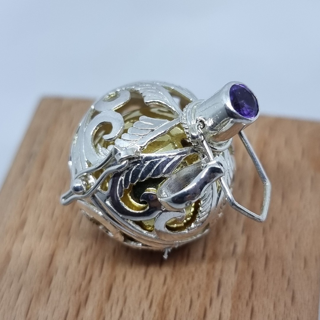 Sterling silver harmony ball with bell inside image 0