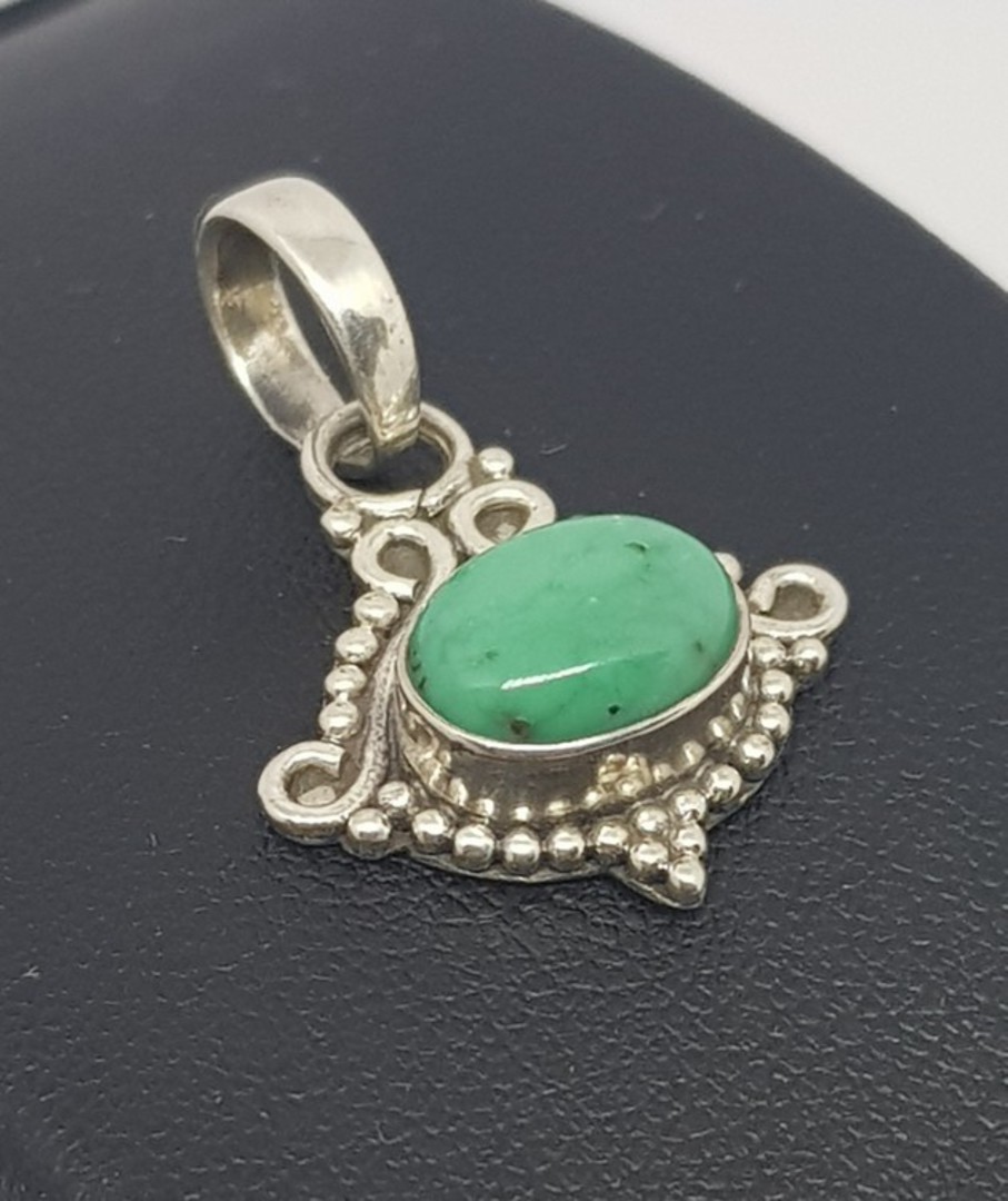 Sterling silver turquoise pendant image 1