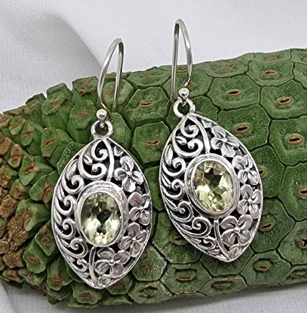 Sterling silver citrine earrings image 1