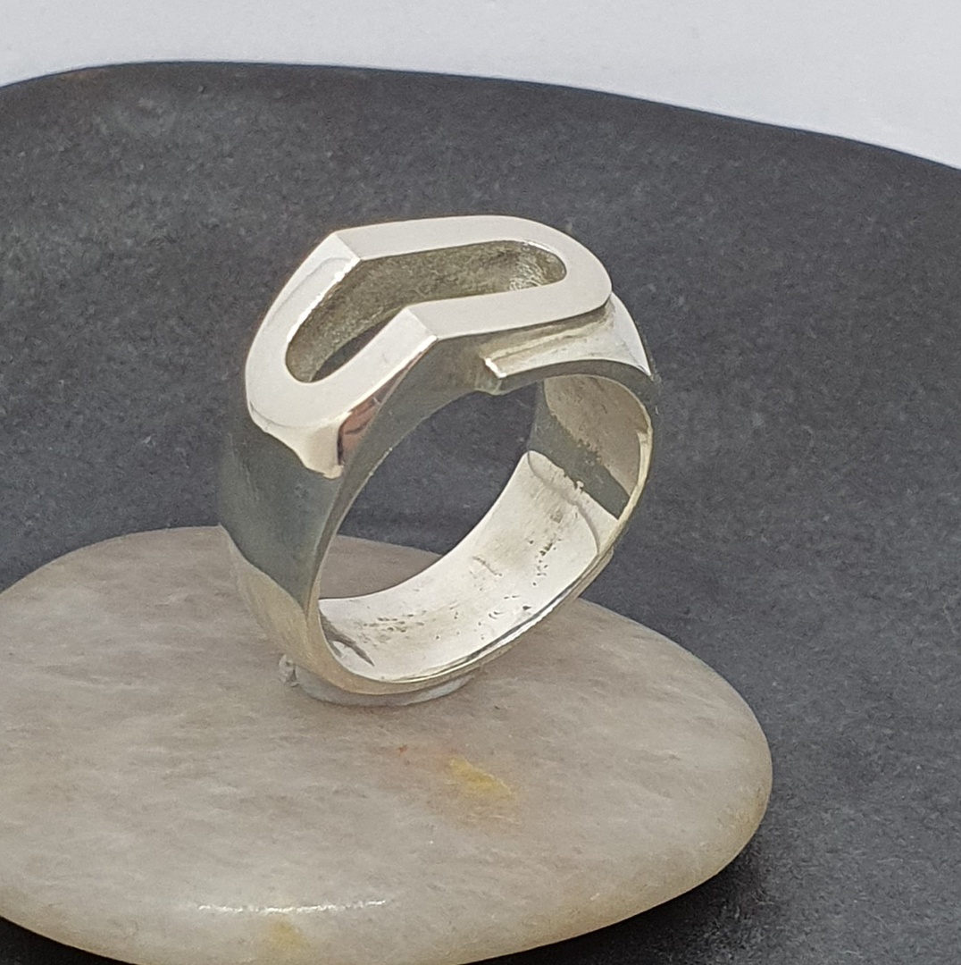 Heavy silver unisex ring image 2