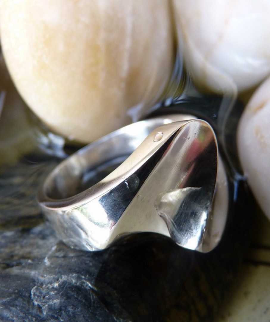 Solid sterling silver ring, made in NZ image 0