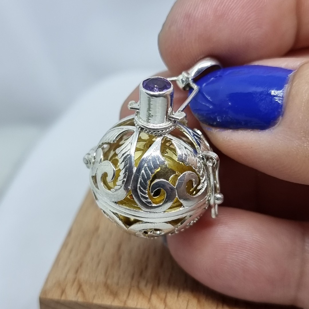 Sterling silver harmony ball with bell inside image 1