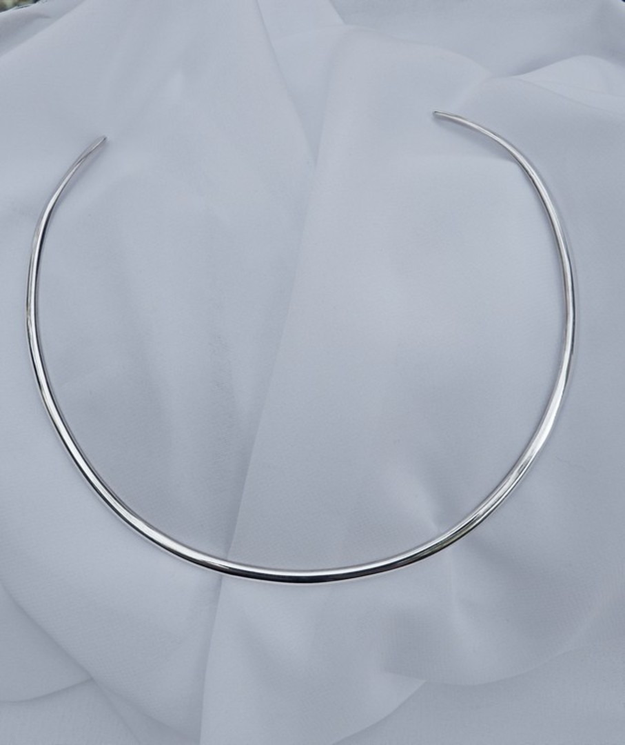 4mm solid sterling silver collar image 1