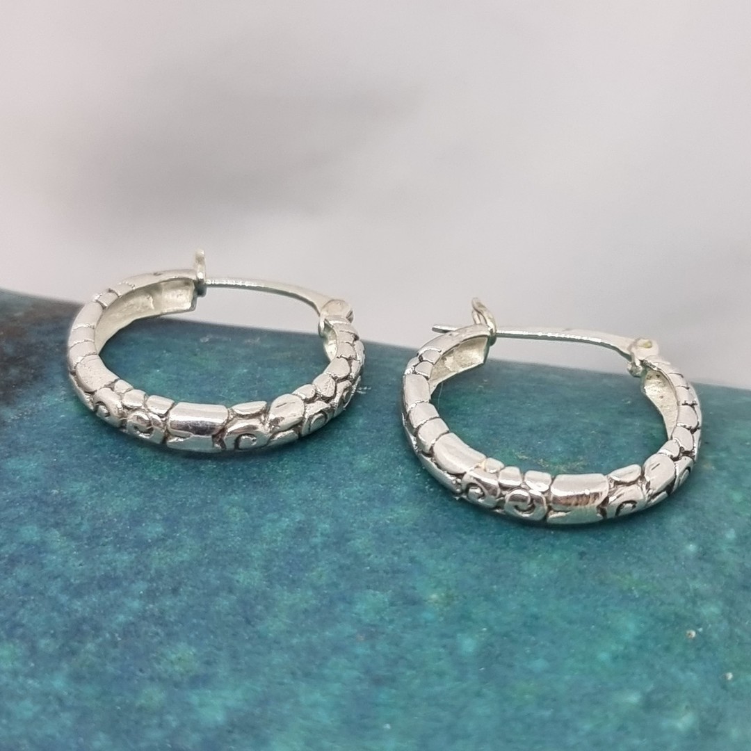 Sterling silver hoop earrings image 0