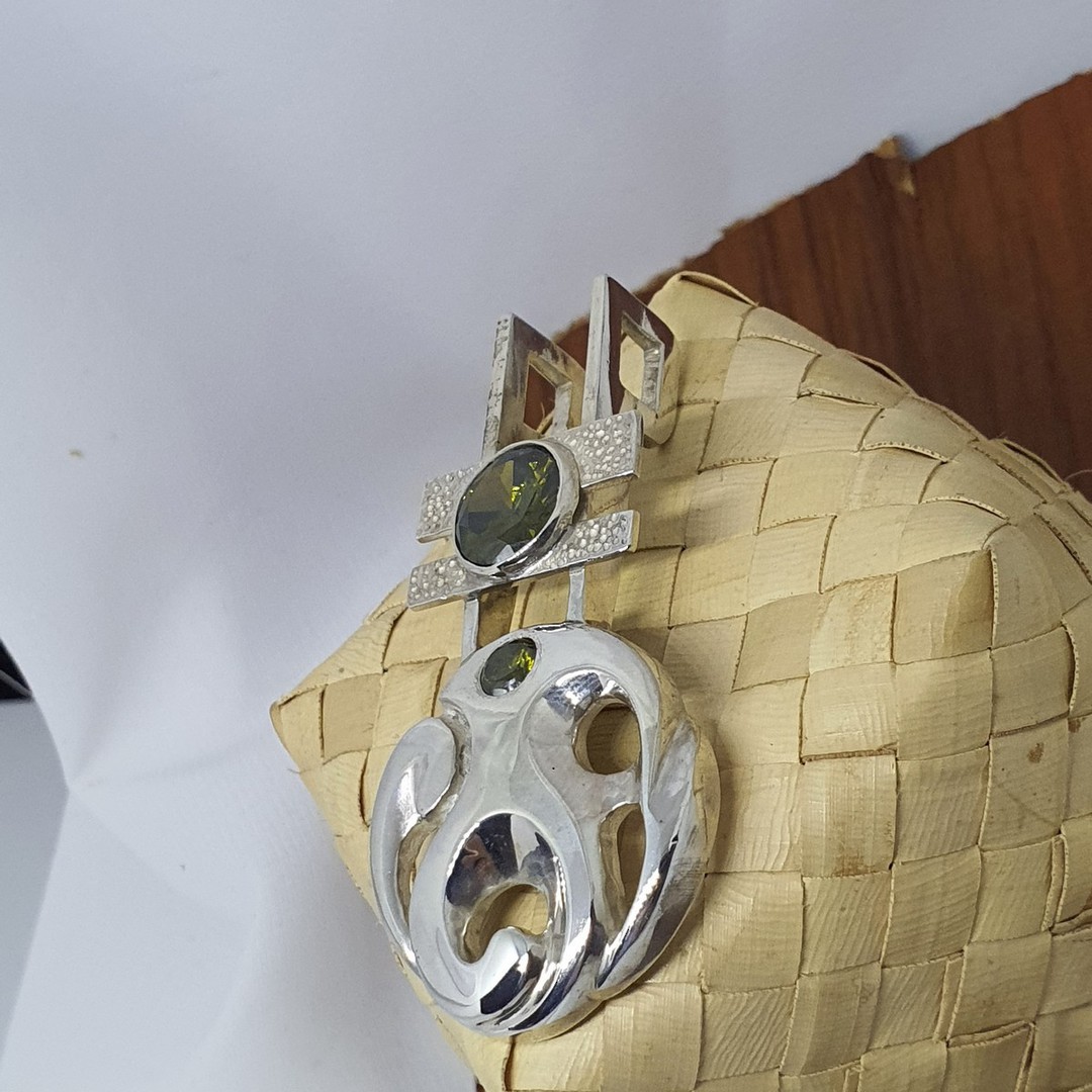 Made in NZ silver koru inspired pendant image 3