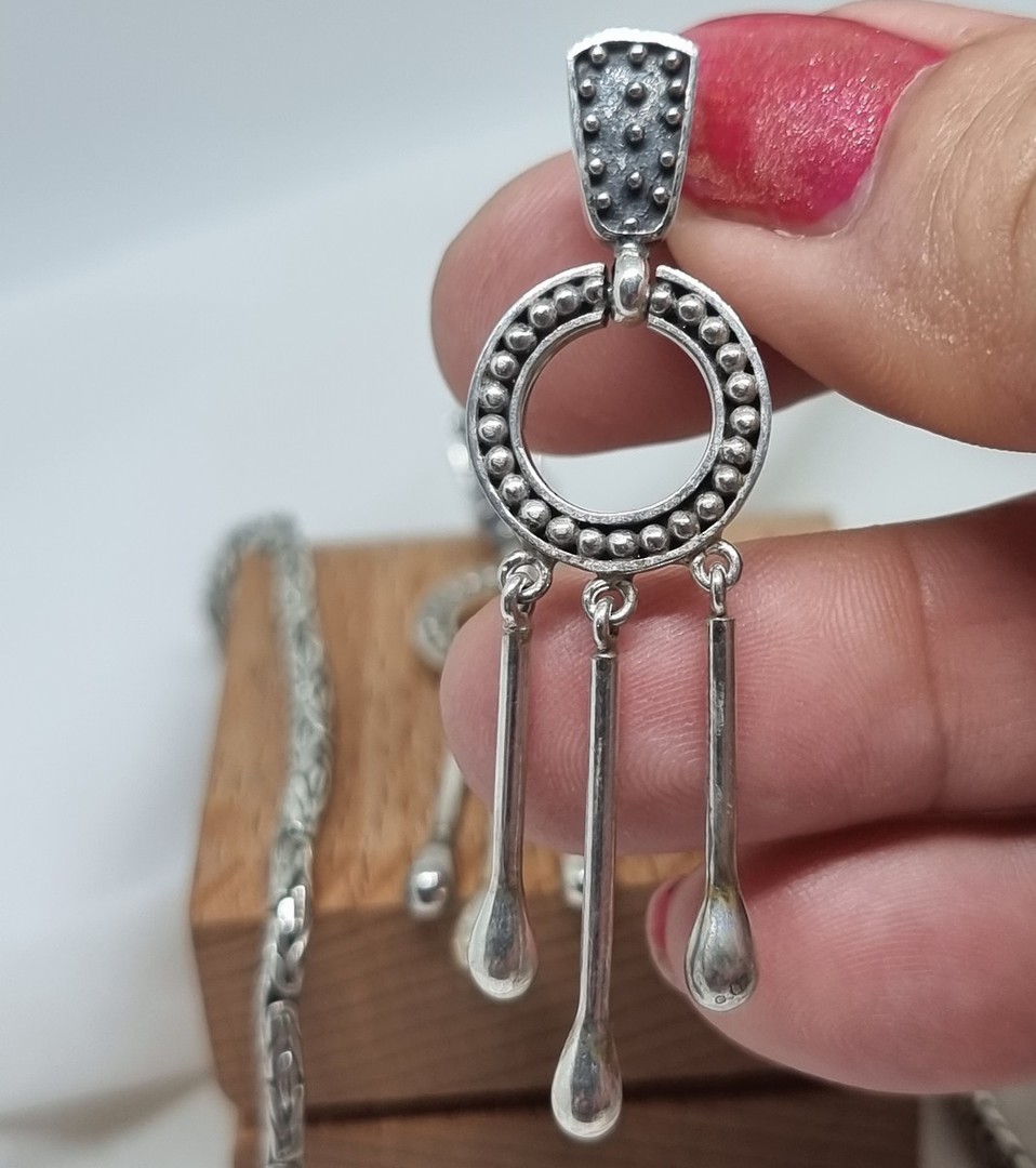 Sterling silver dangly earrings image 1