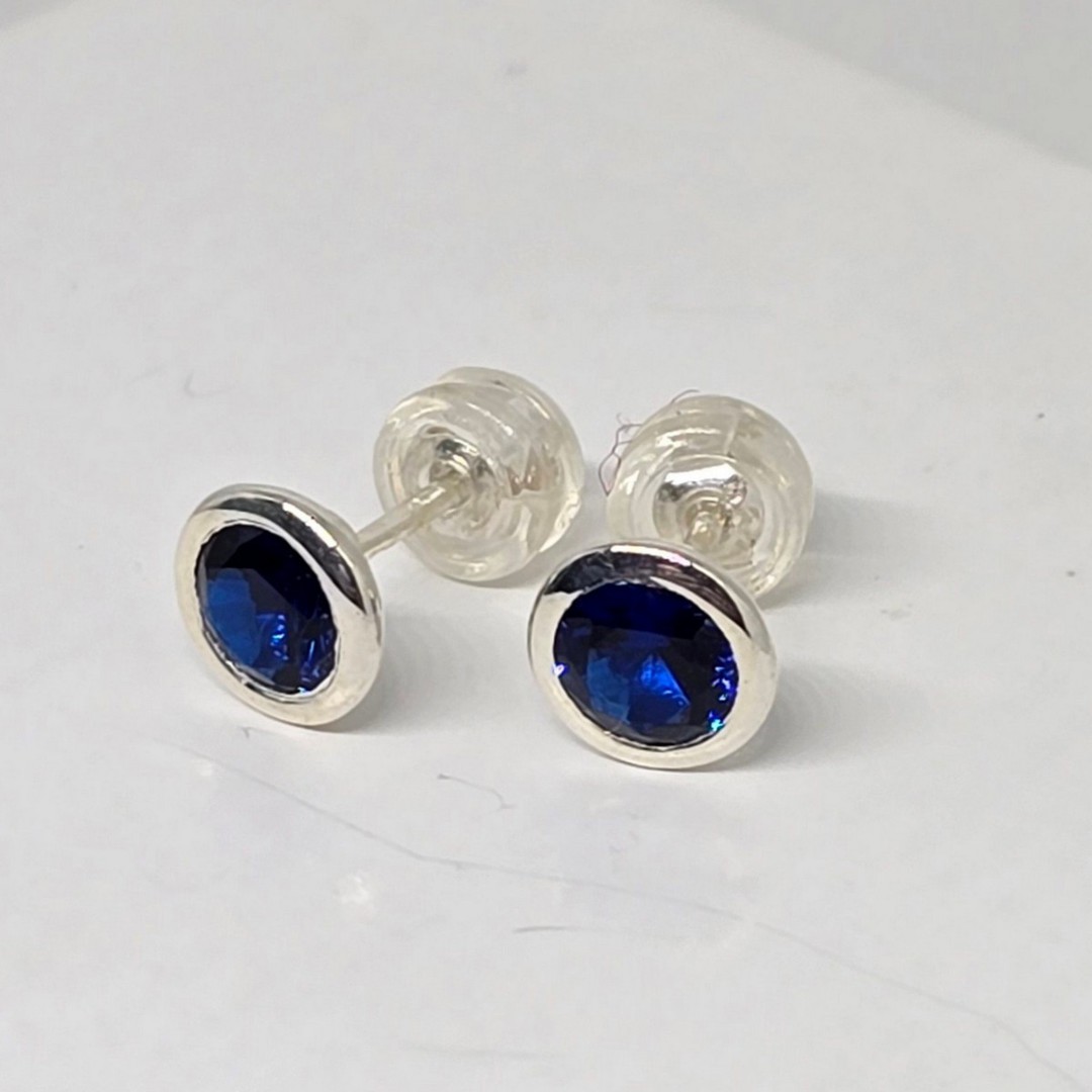 Blue C/Z stud earrings image 1