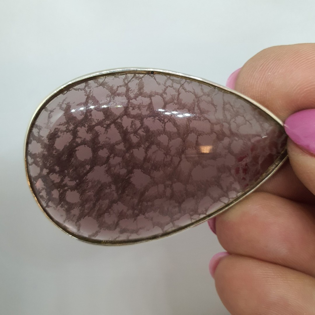 Large teardrop purple fluorite pendant image 3