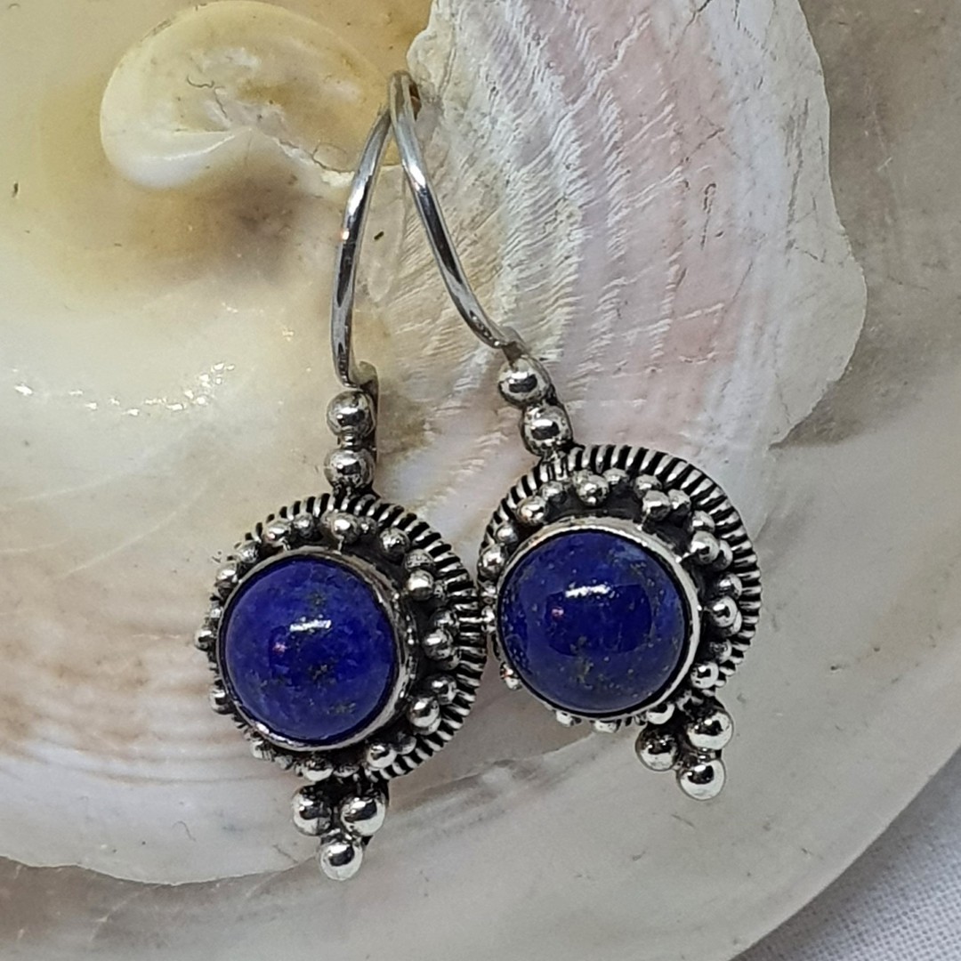 Sterling silver lapis lazuli earrings image 3